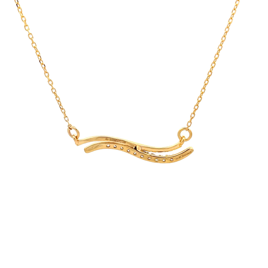 Wave Spark 14K Gold Pendant chain