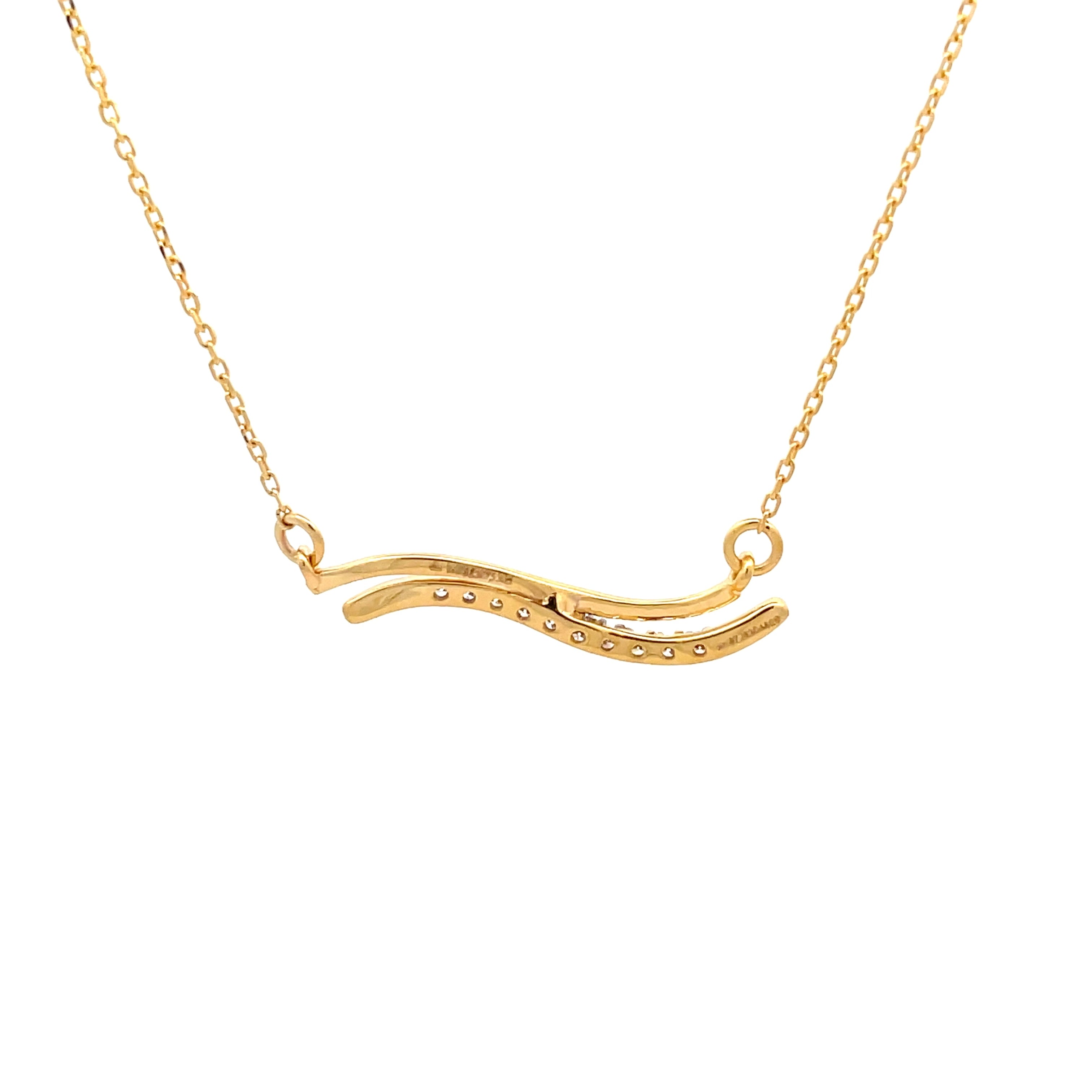 Wave Spark 14K Gold Pendant chain