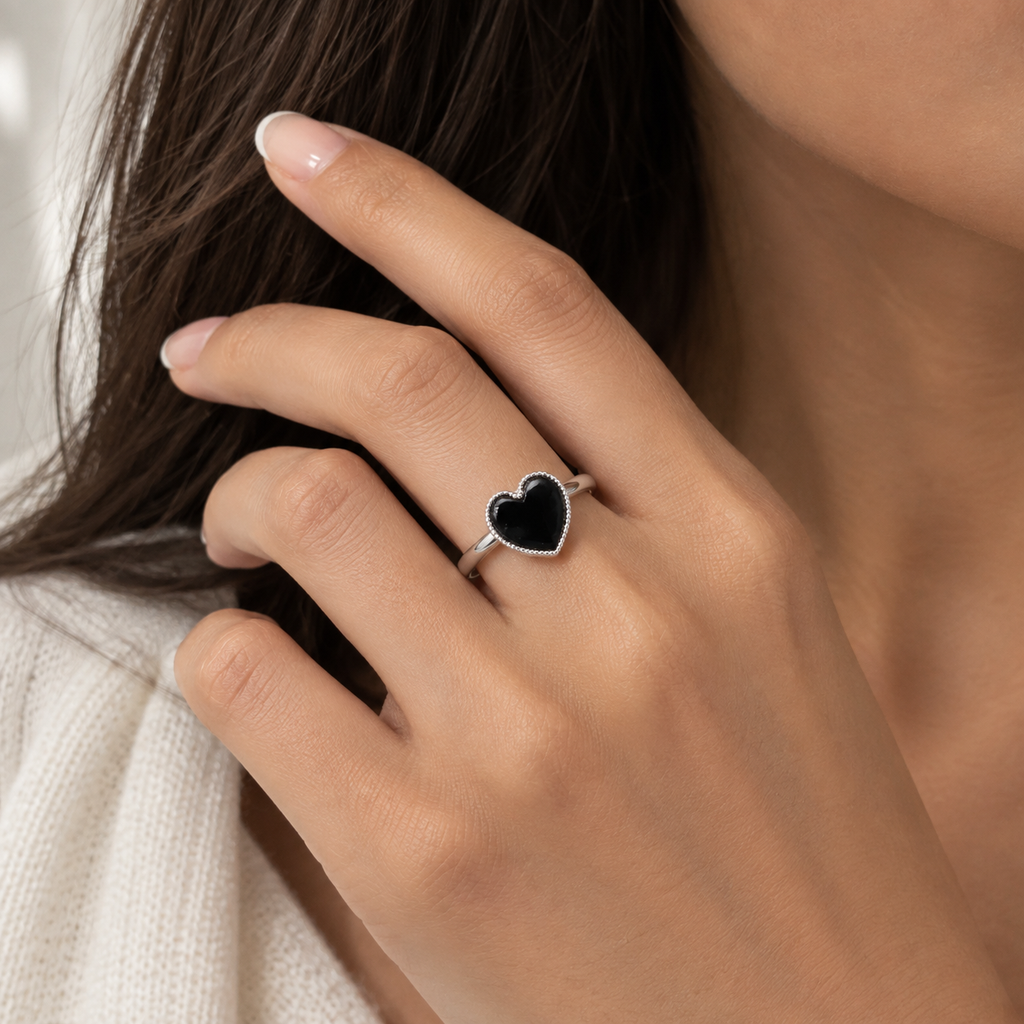 Midnight Heart ring