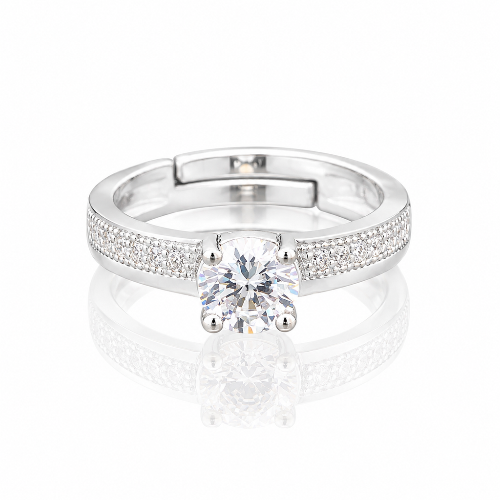 Silver Halo Ring