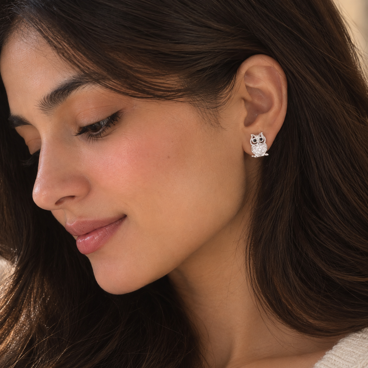Luna Owl Studs
