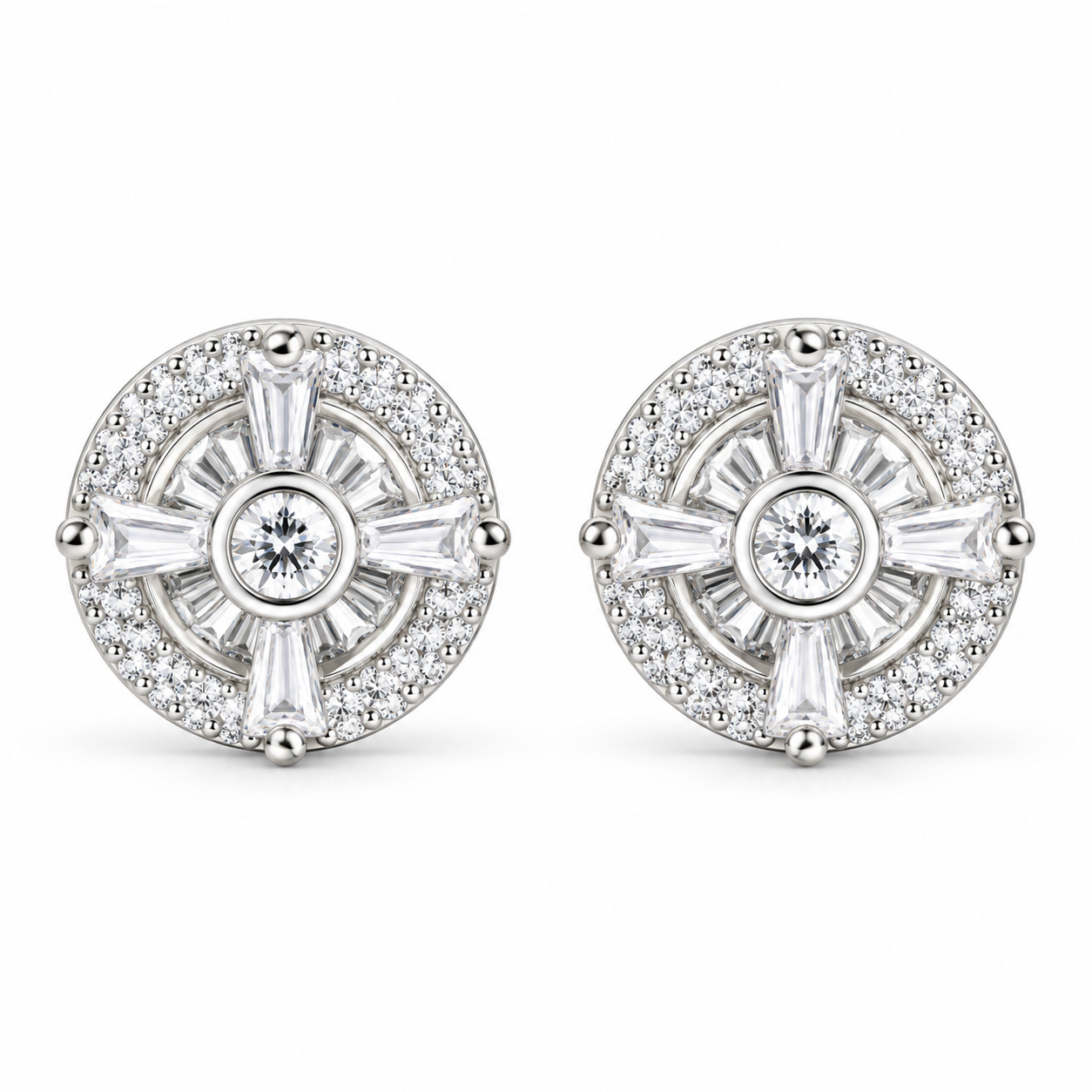925 SILVER  Starburst Stud Earrings