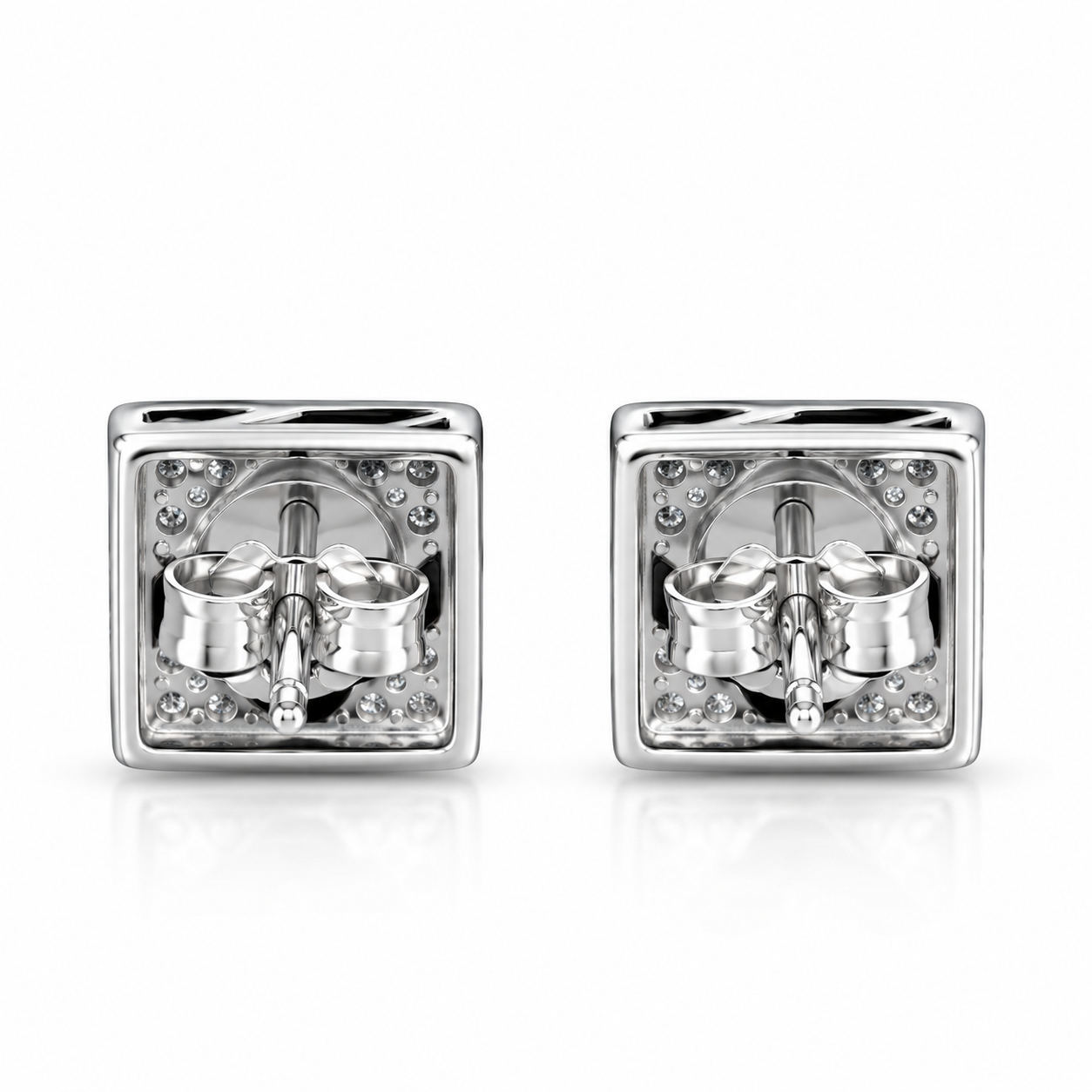 Silver Noir Studs