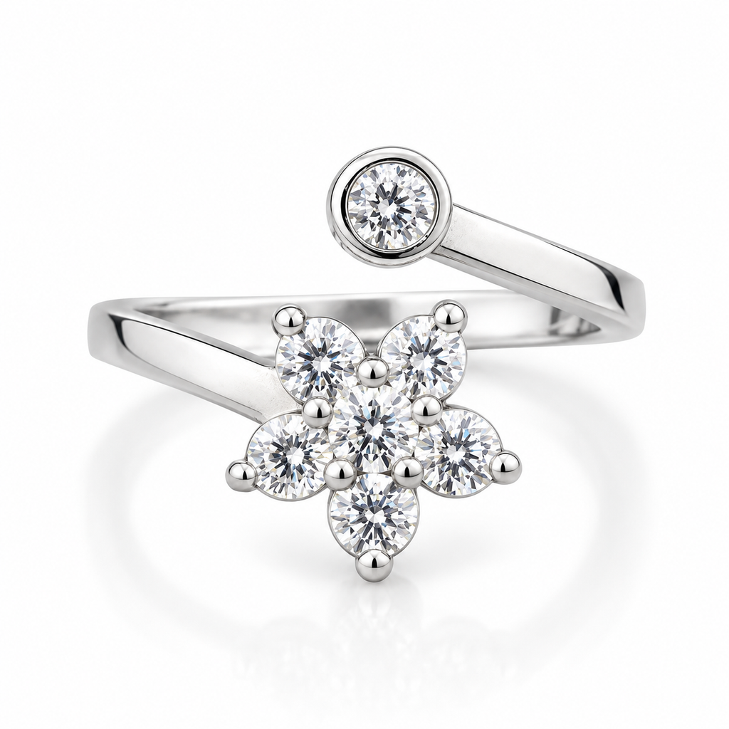 Celeste Bloom Silver Toe Ring