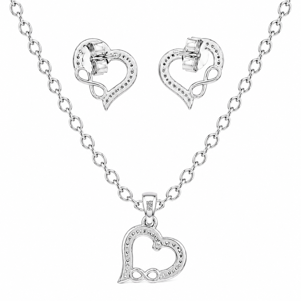 Infinity Heart pendent set