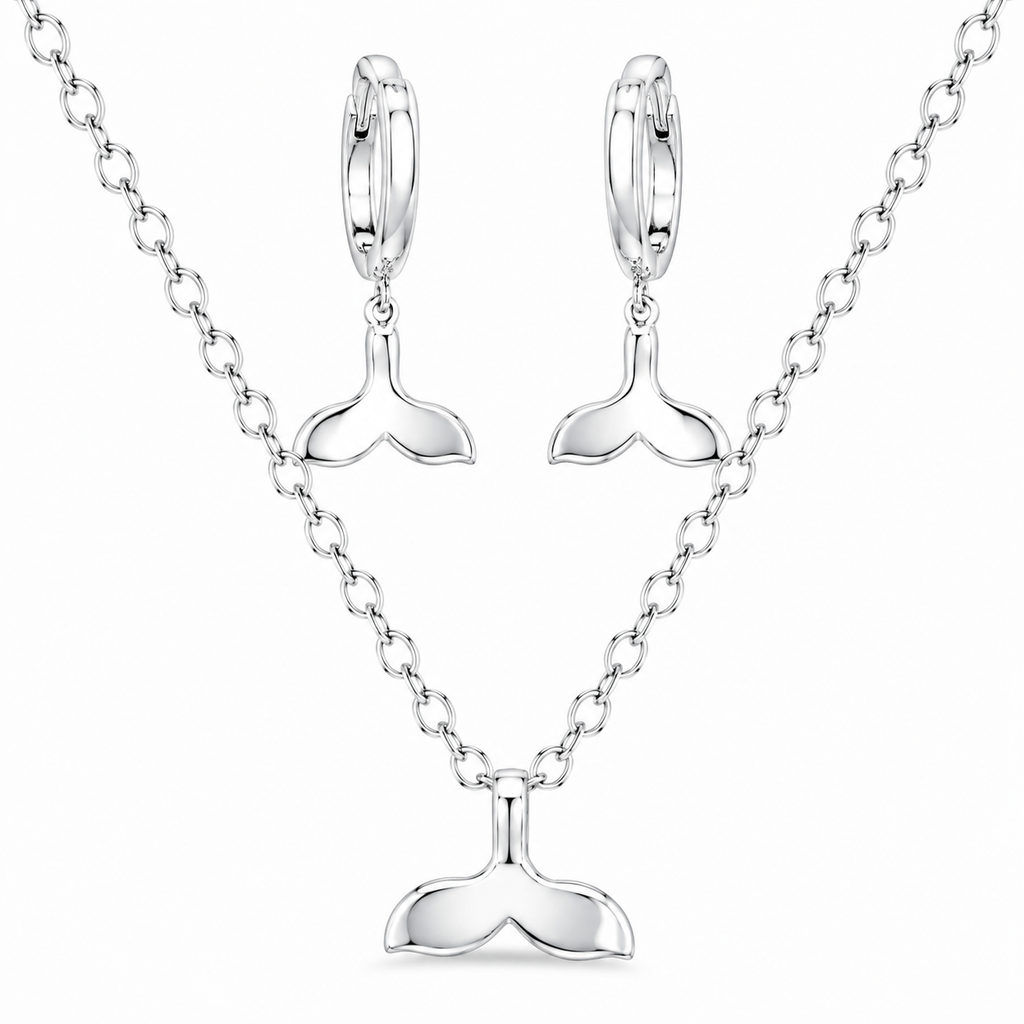 Whale tail pendent set
