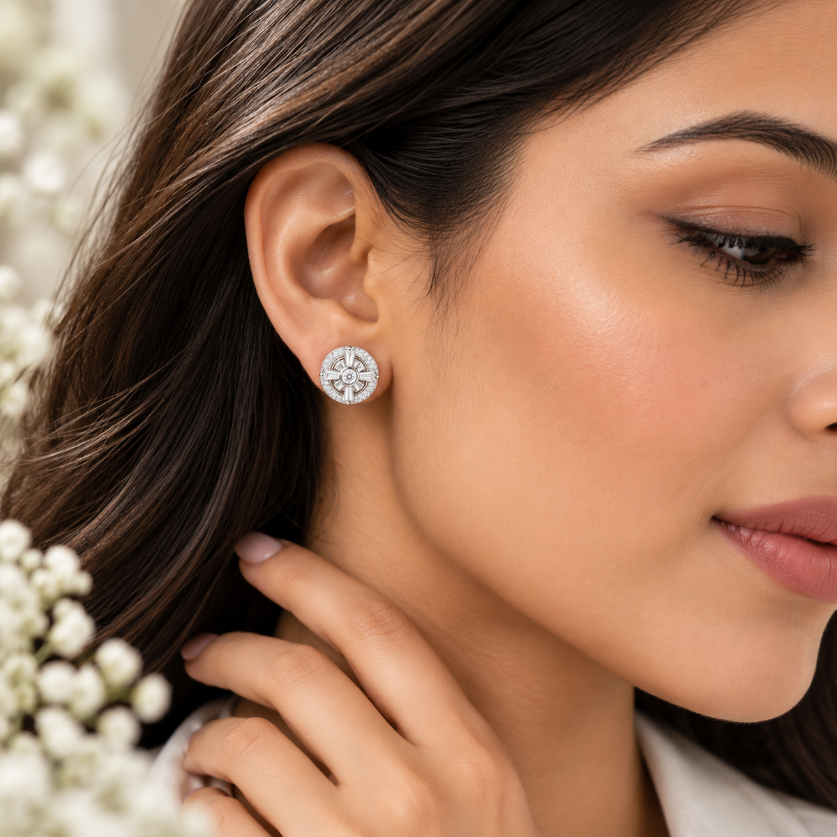 925 SILVER  Starburst Stud Earrings