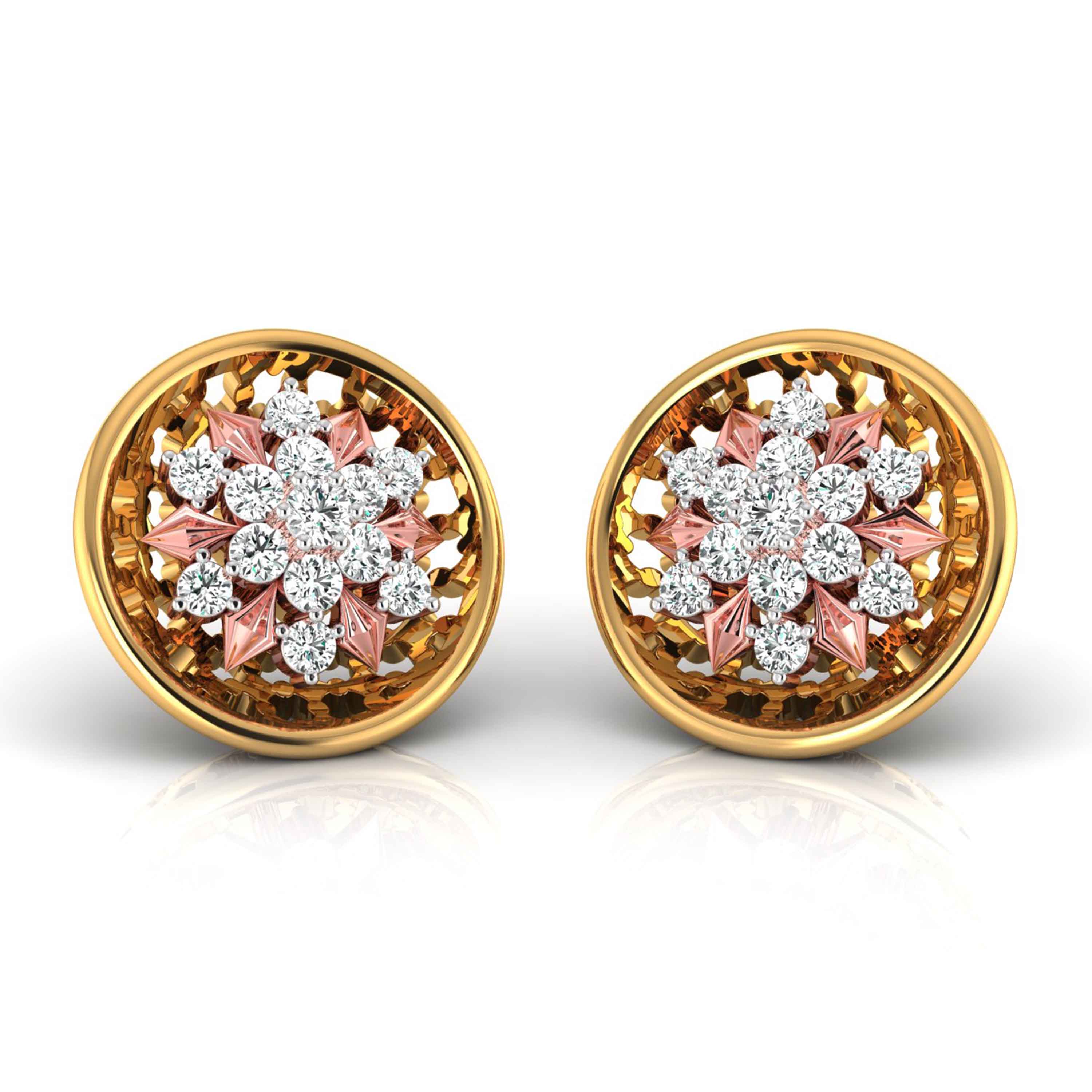 Magic Elegance Diamond Floral Earrings