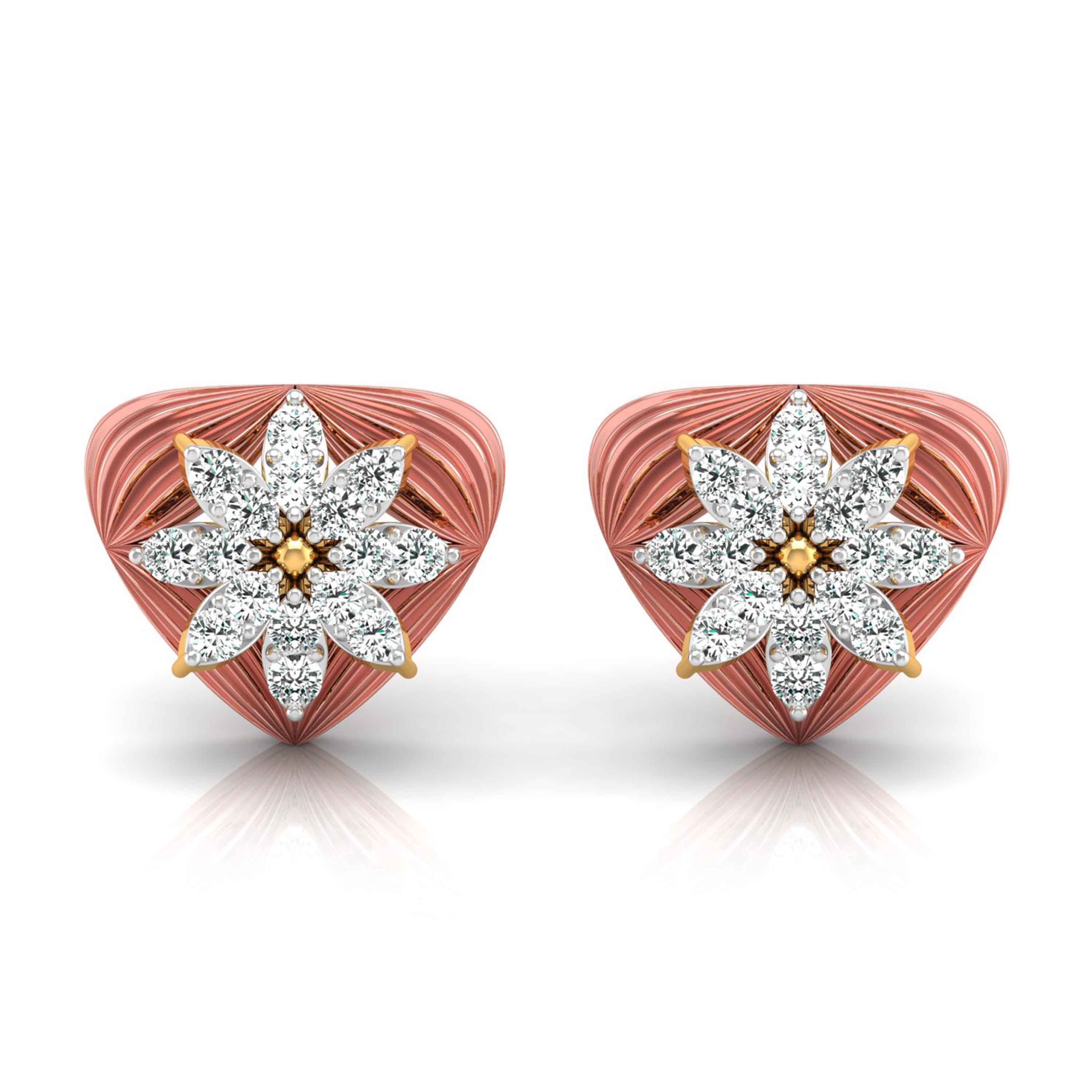 Magic Sophisticated Diamond Floral Earrings