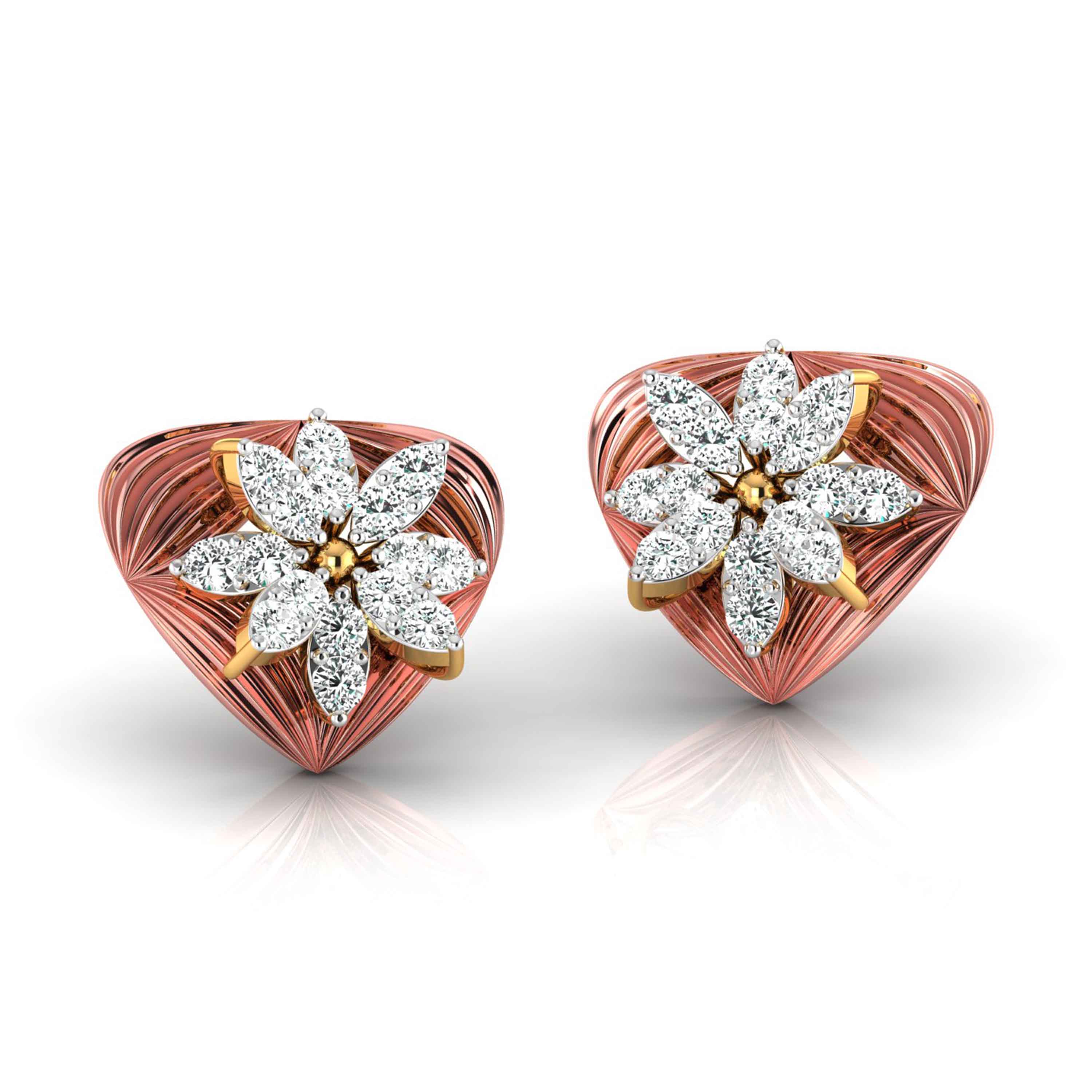 Magic Sophisticated Diamond Floral Earrings