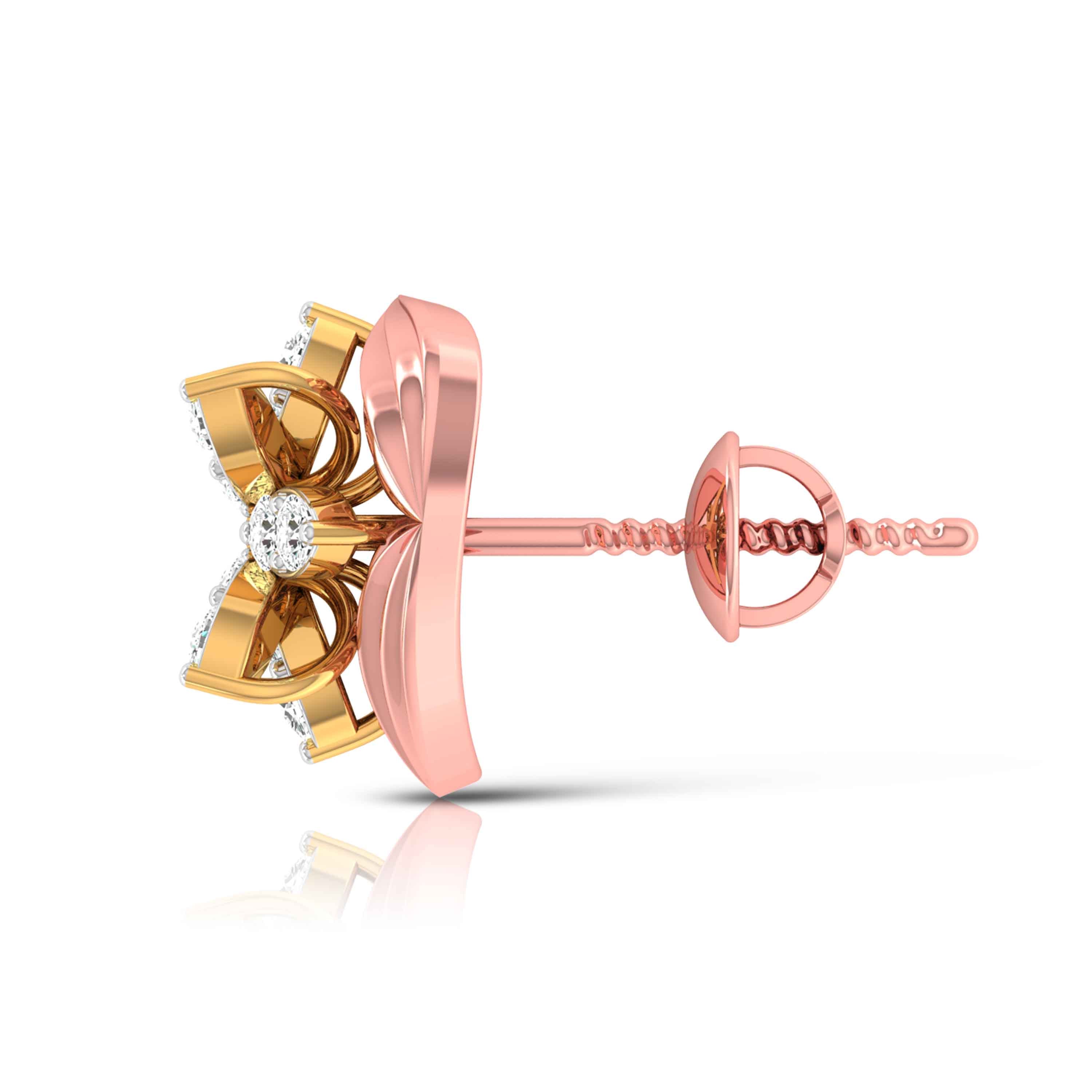 Magic Sophisticated Diamond Floral Earrings