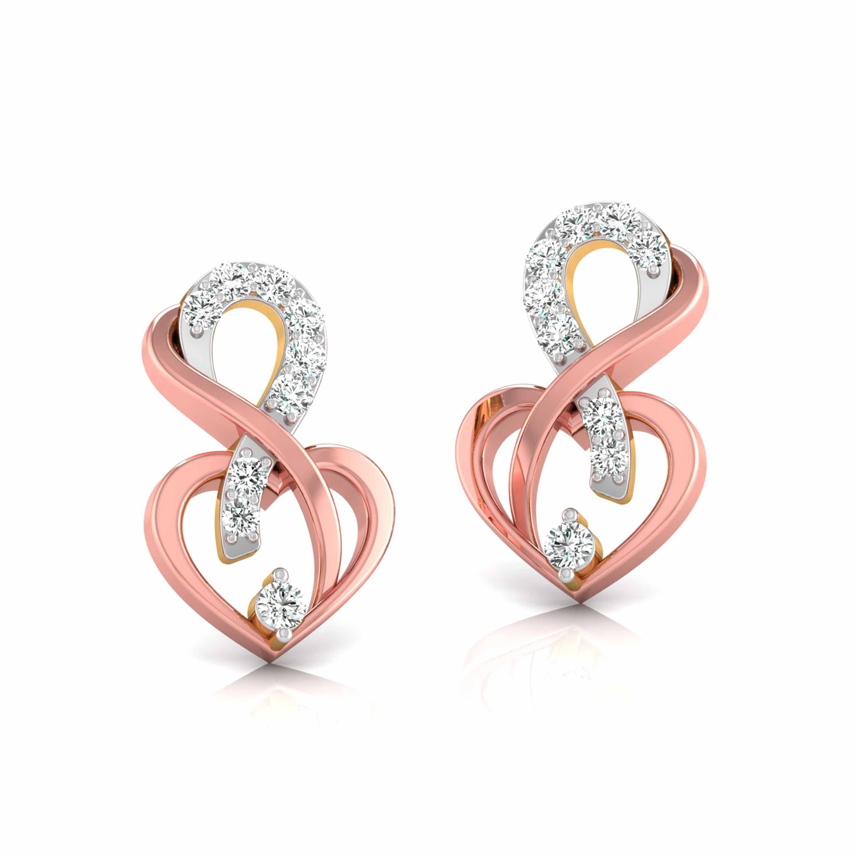 Magic Graceful Infinity & Heart Diamond Earrings