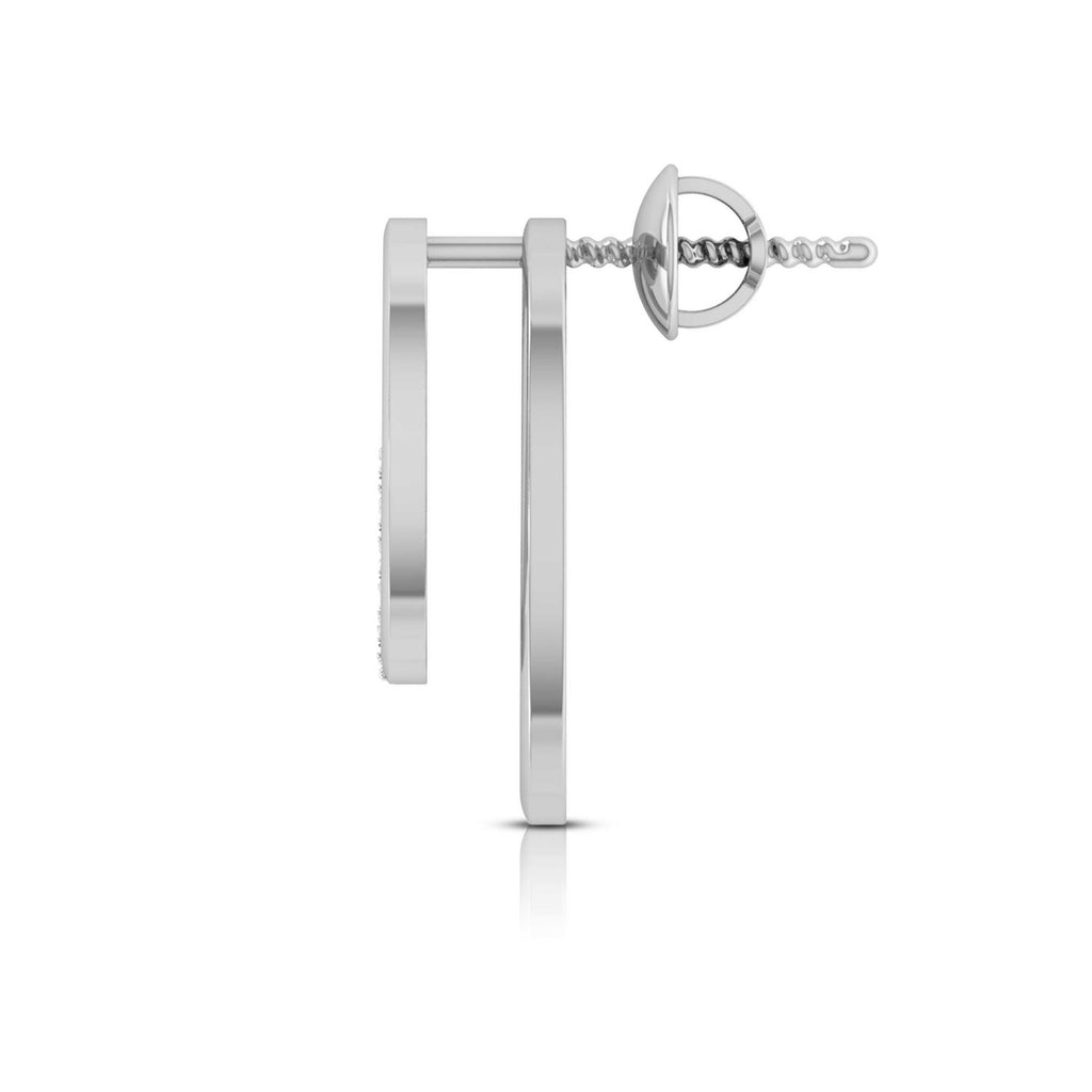 Magic Dual Tone Diamond Oval Earrings