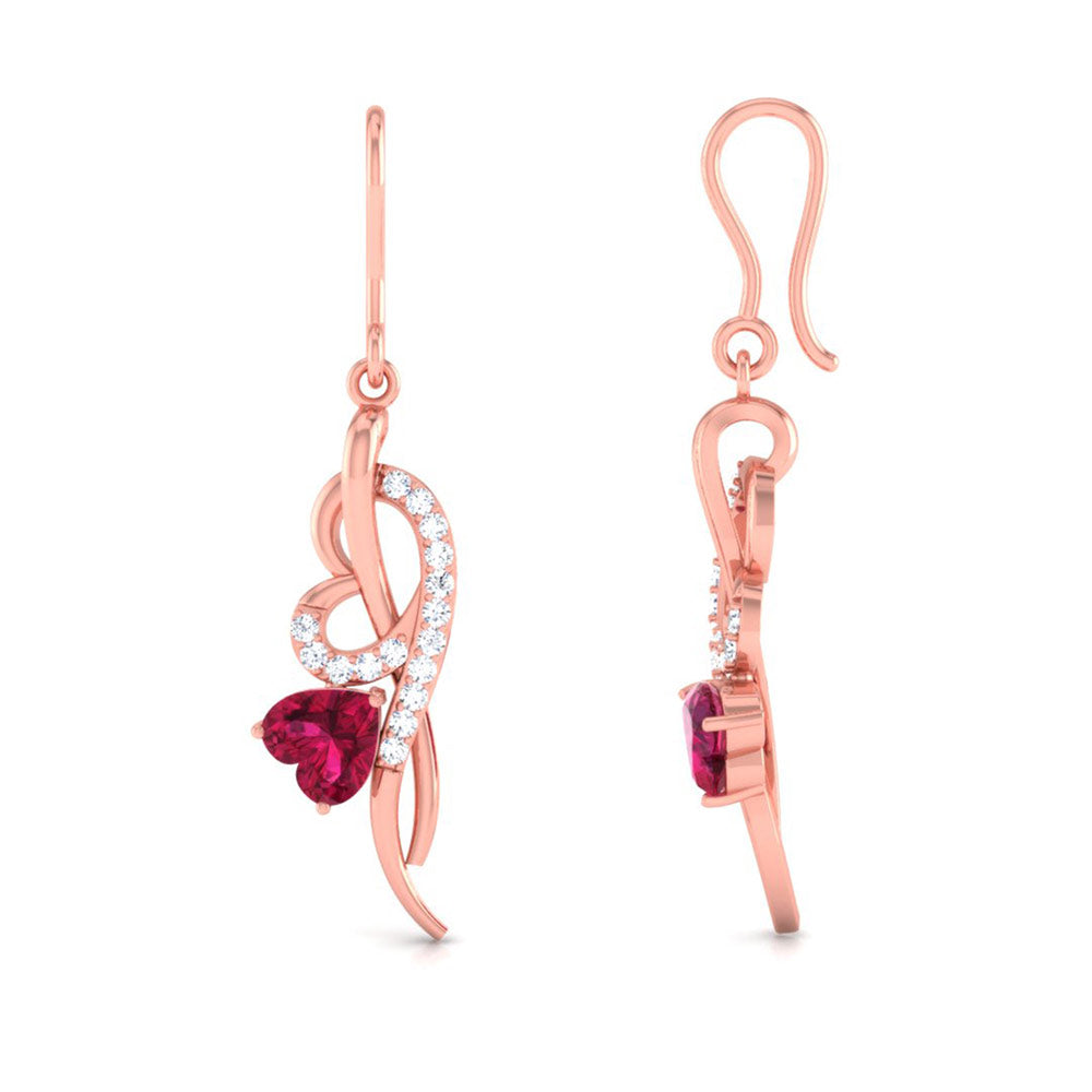 Magic Elegance ReDefined : Heart Shaped Valentine Earrings
