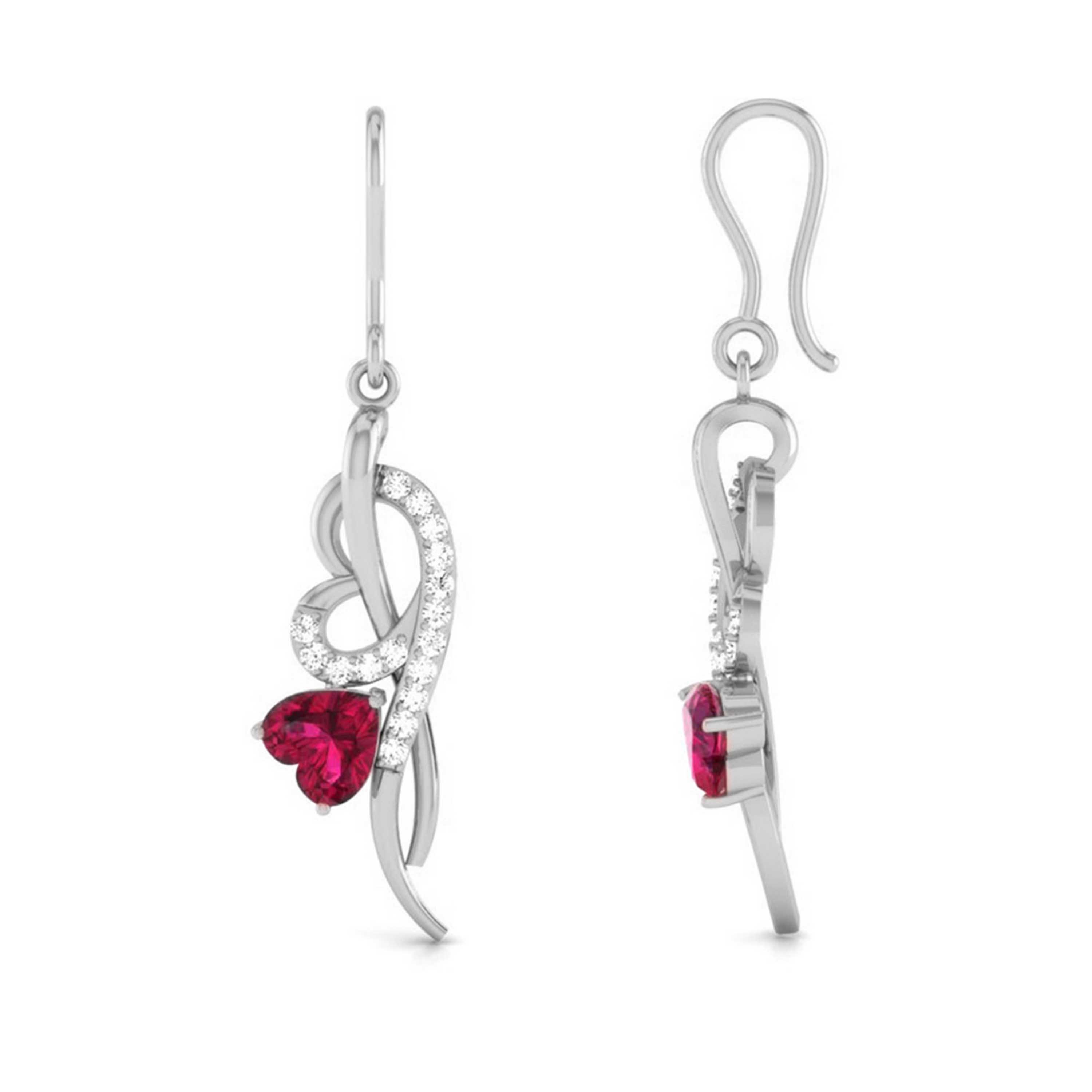 Magic Elegance ReDefined : Heart Shaped Valentine Earrings