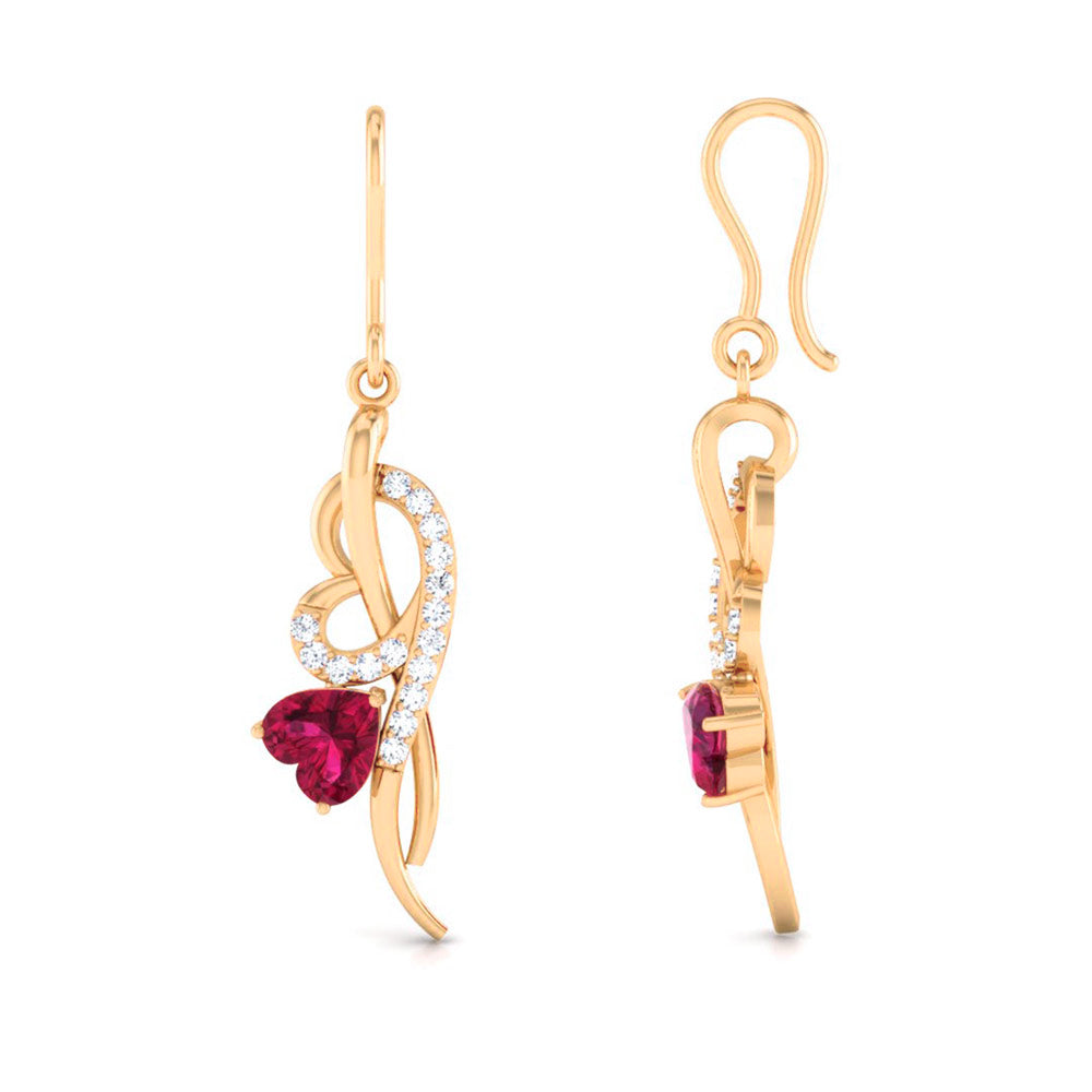 Magic Elegance ReDefined : Heart Shaped Valentine Earrings