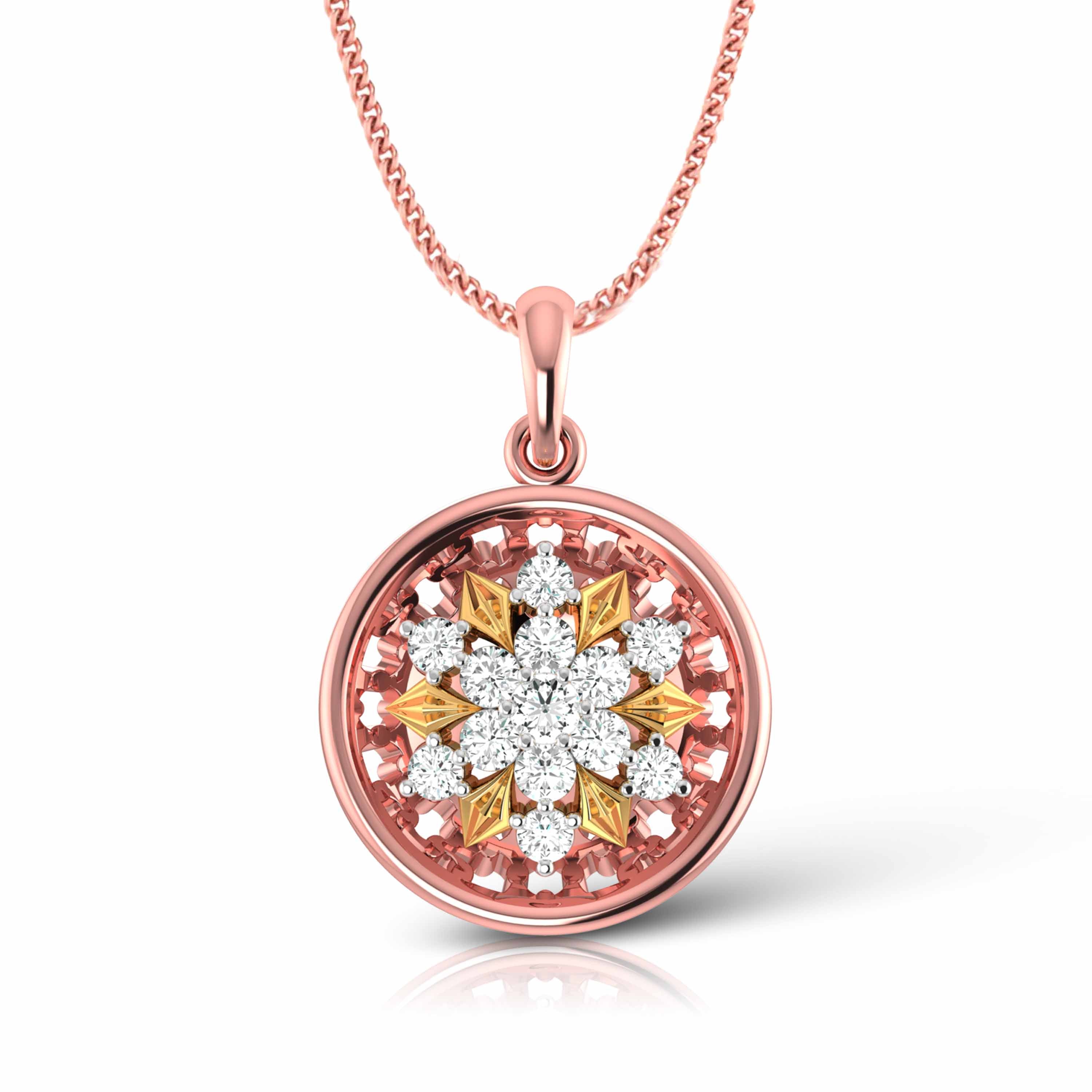 Magic Radiant Floral Diamond Pendant