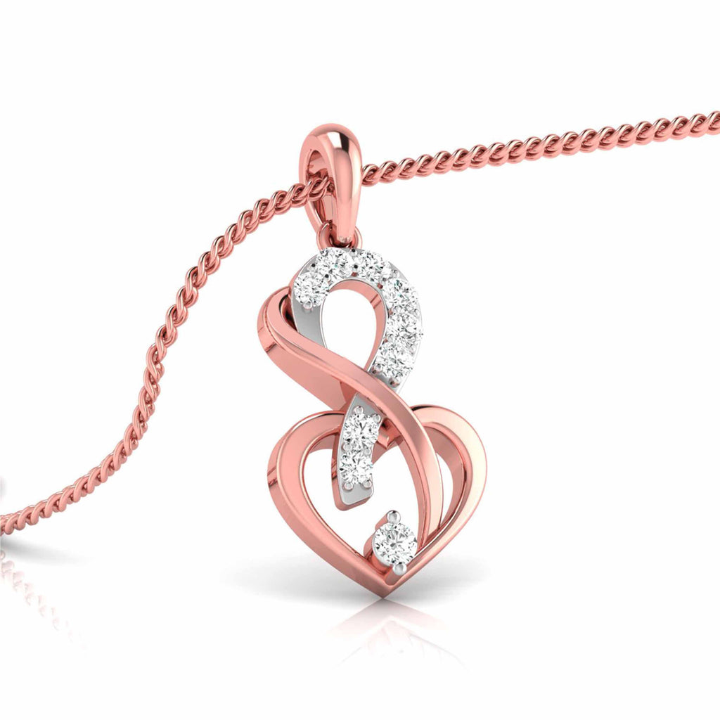 Magic Graceful Infinity & Heart Diamond Pendant