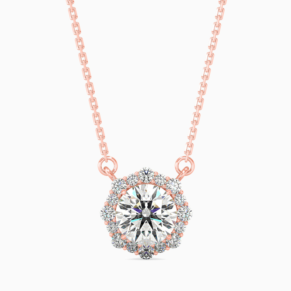 Magic Alluring Beaded Solitare Diamond Pendant
