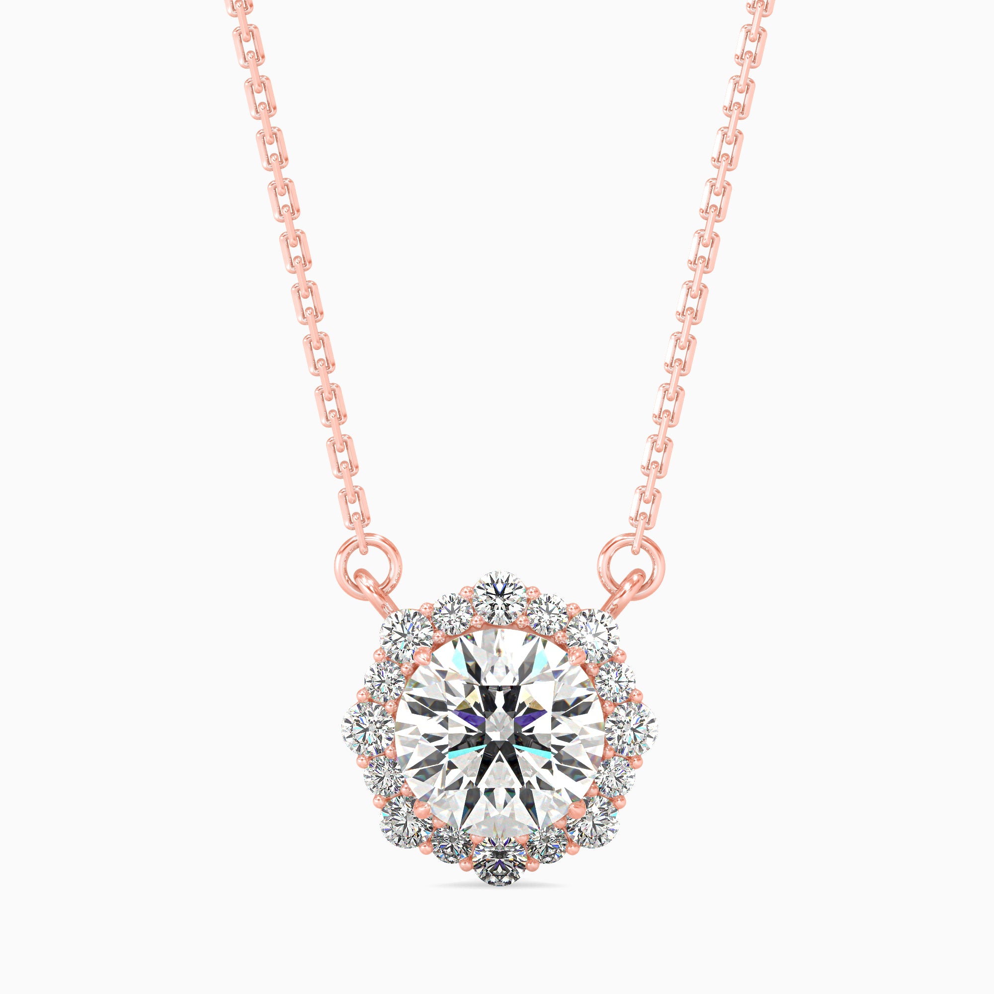 Magic Alluring Beaded Solitare Diamond Pendant