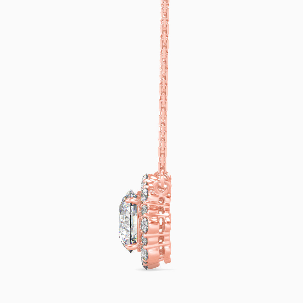 Magic Alluring Beaded Solitare Diamond Pendant