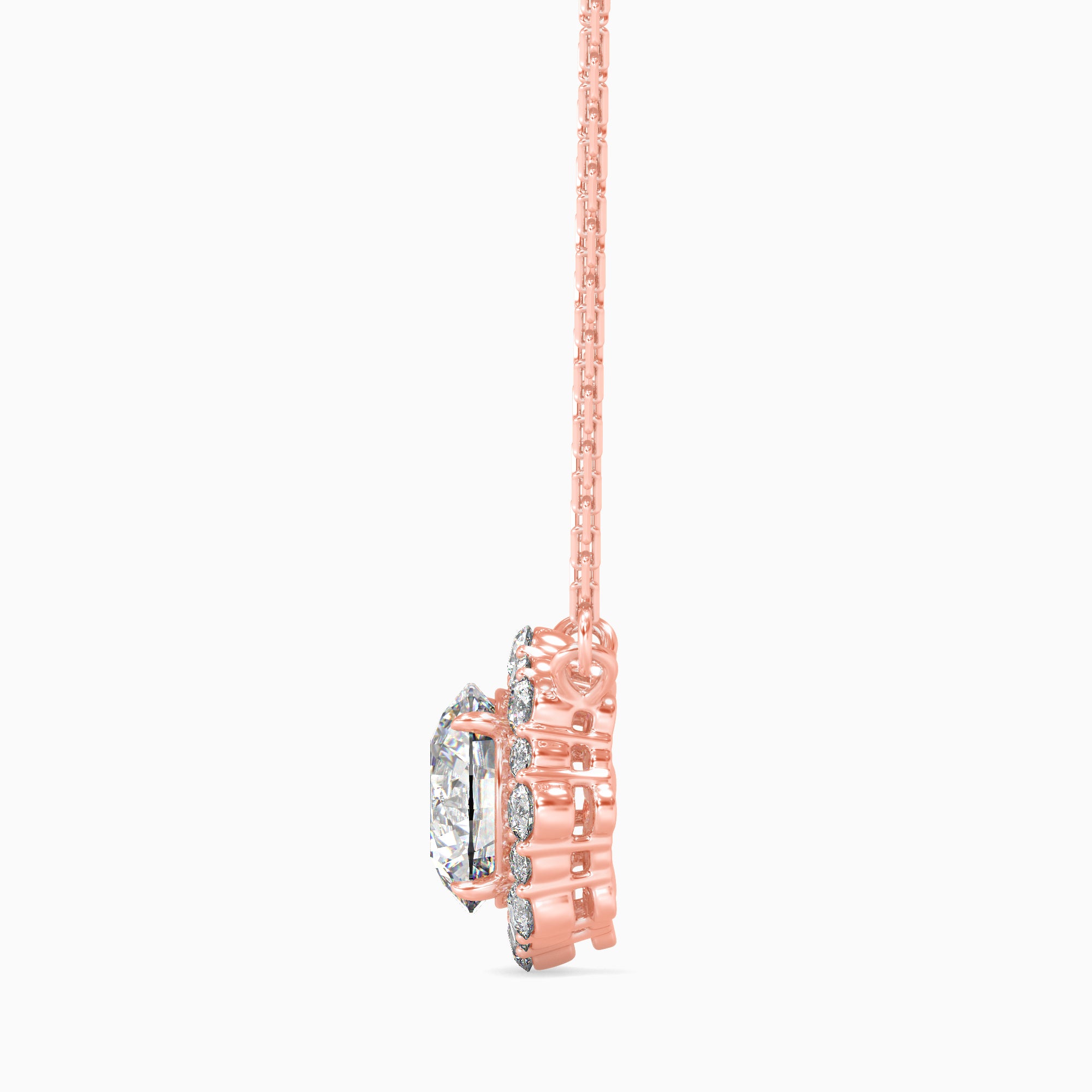 Magic Alluring Beaded Solitare Diamond Pendant