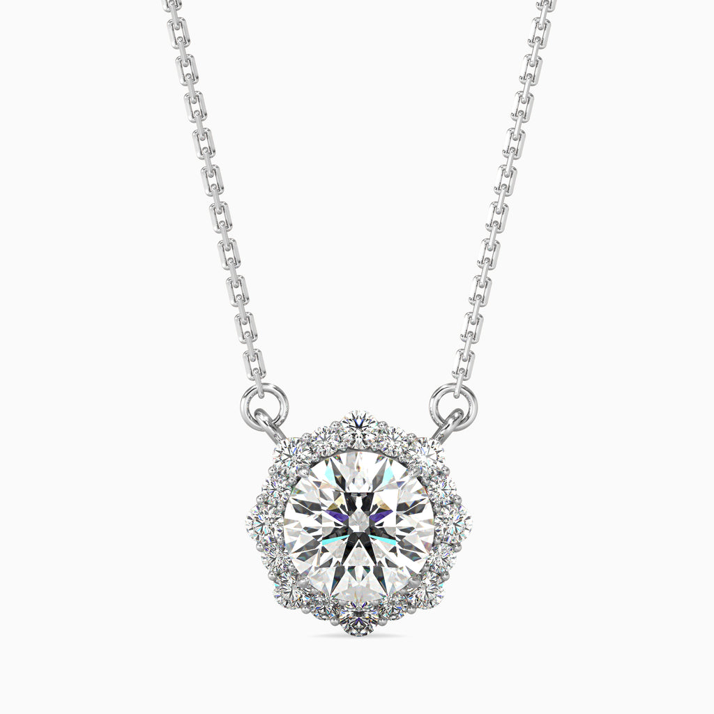 Magic Alluring Beaded Solitare Diamond Pendant