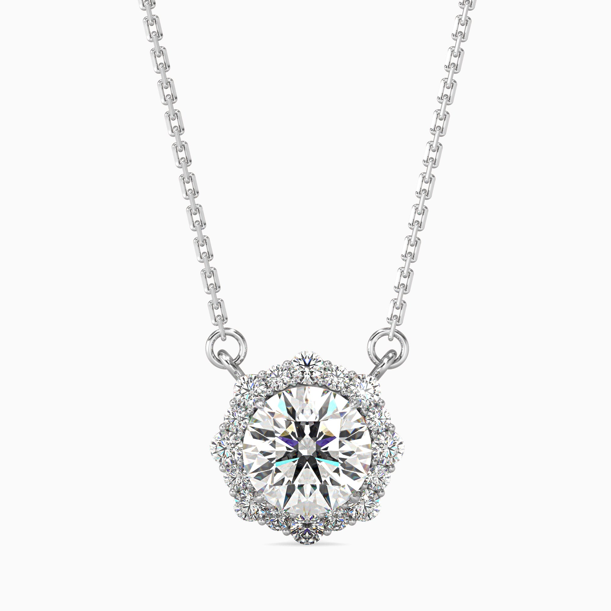 Magic Alluring Beaded Solitare Diamond Pendant