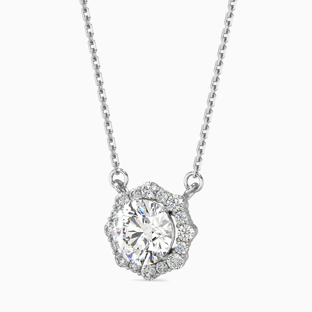 Magic Alluring Beaded Solitare Diamond Pendant