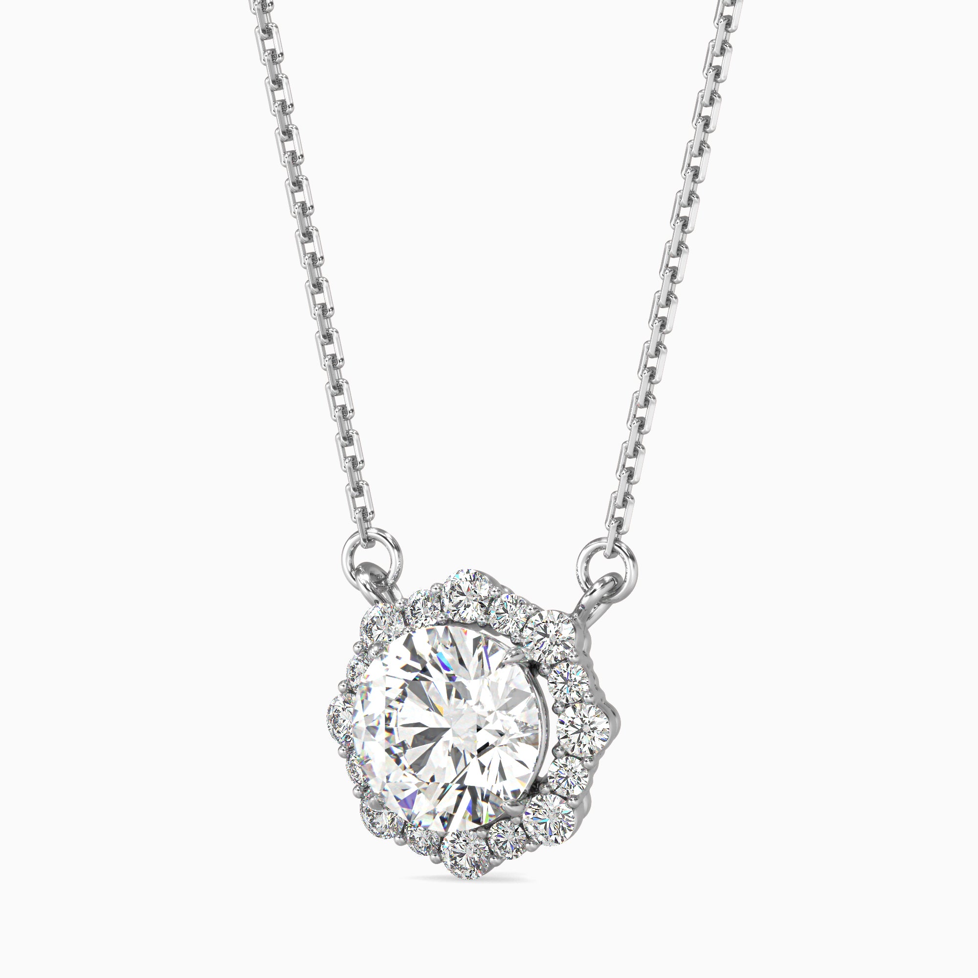 Magic Alluring Beaded Solitare Diamond Pendant
