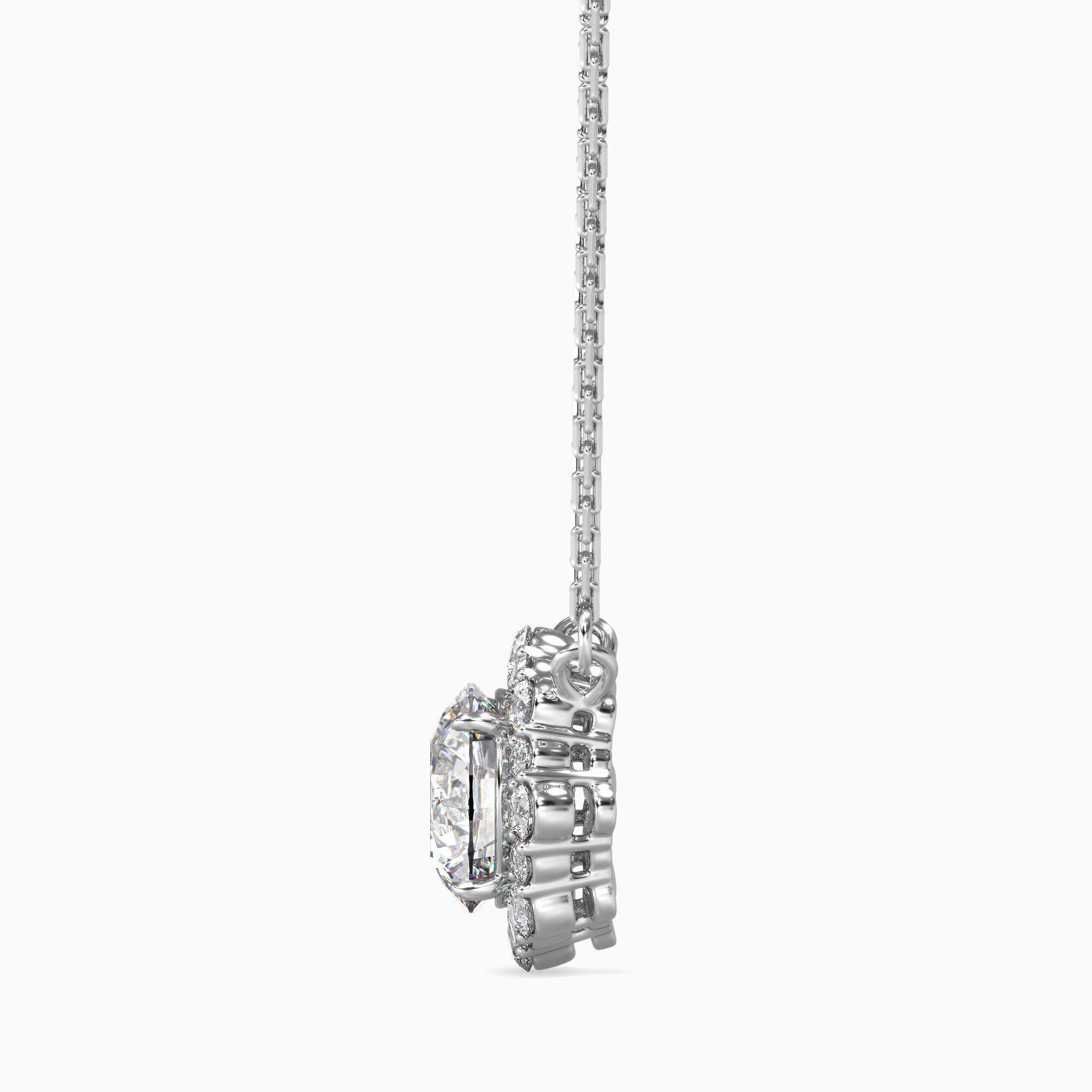 Magic Alluring Beaded Solitare Diamond Pendant