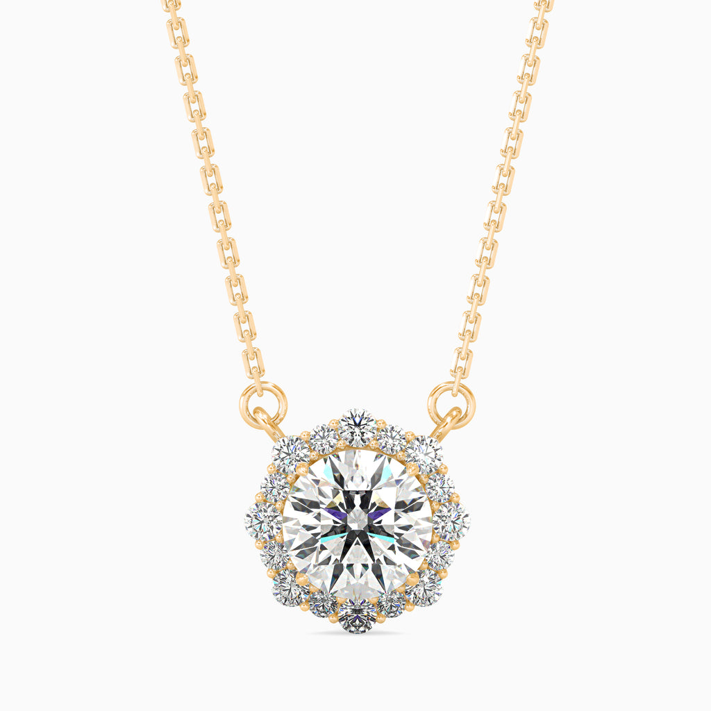 Magic Alluring Beaded Solitare Diamond Pendant