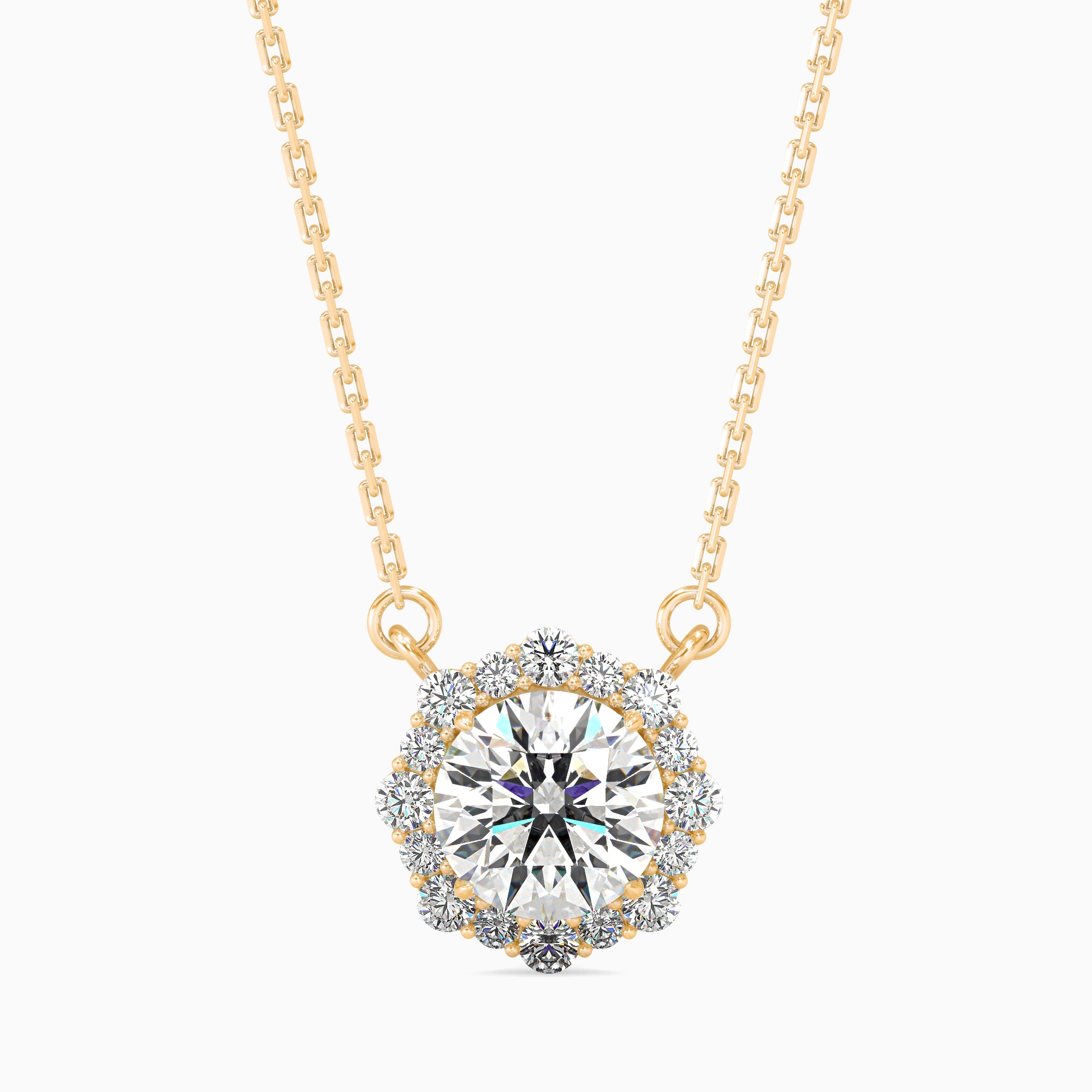 Magic Alluring Beaded Solitare Diamond Pendant