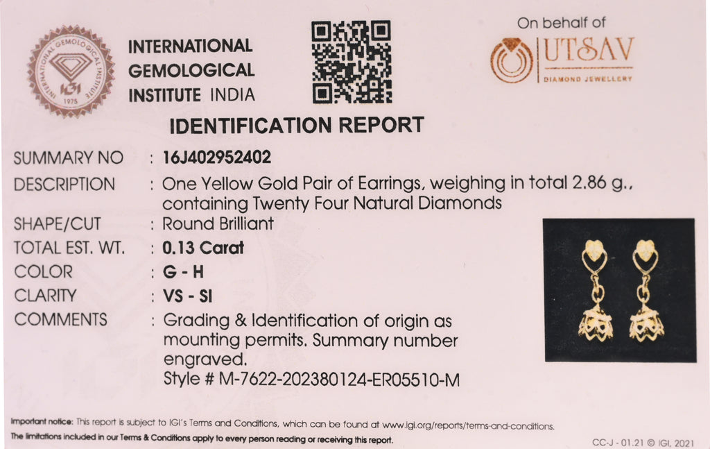 Magic Triflet of Love Jhumka