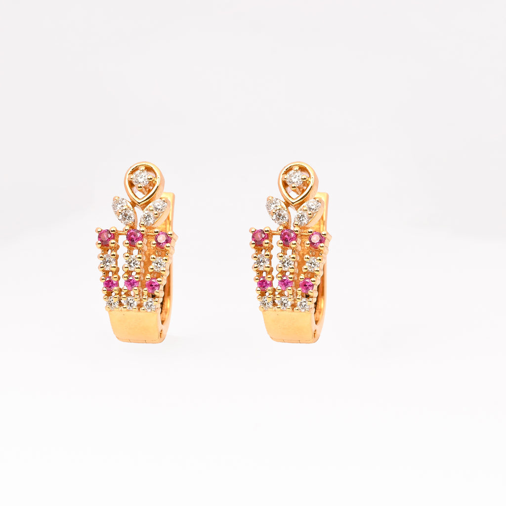 Magic Glittering Diamond Hoop Earrings