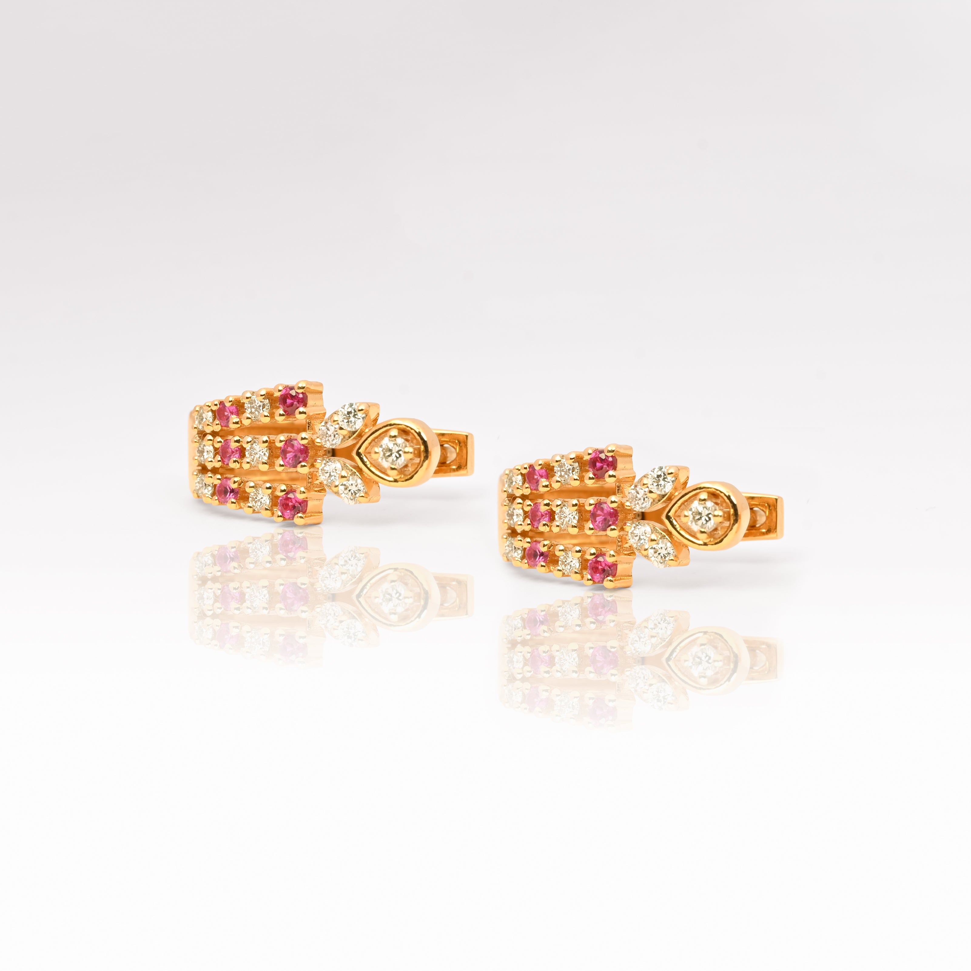 Magic Glittering Diamond Hoop Earrings