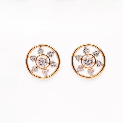 Magic Contemporary Flower Studded Earrings