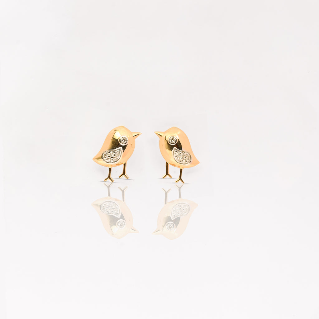 Magic Charming Golden Bird Earrings