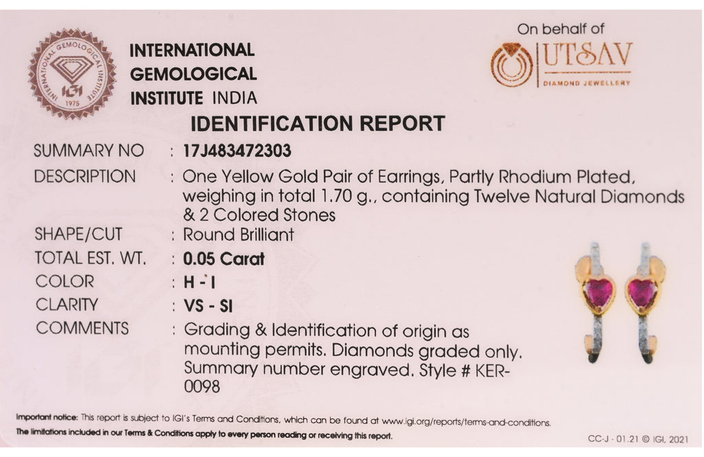 Magic Studded Heart Hoop Earrings