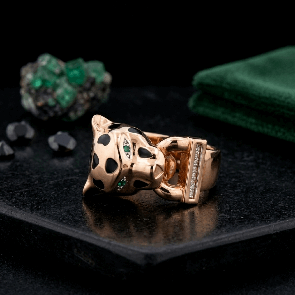 The Elegant Panther Ring