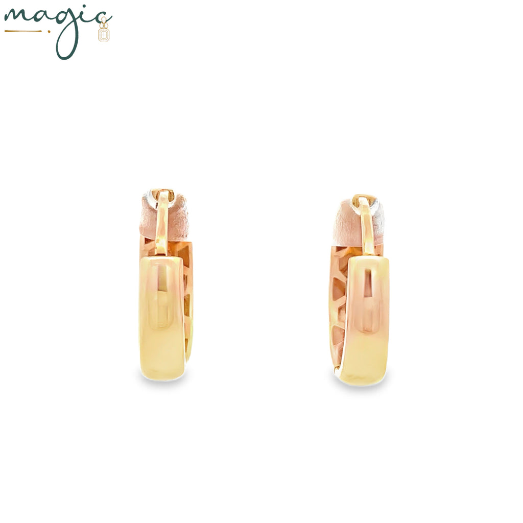 Monogram Mosaic Hoops