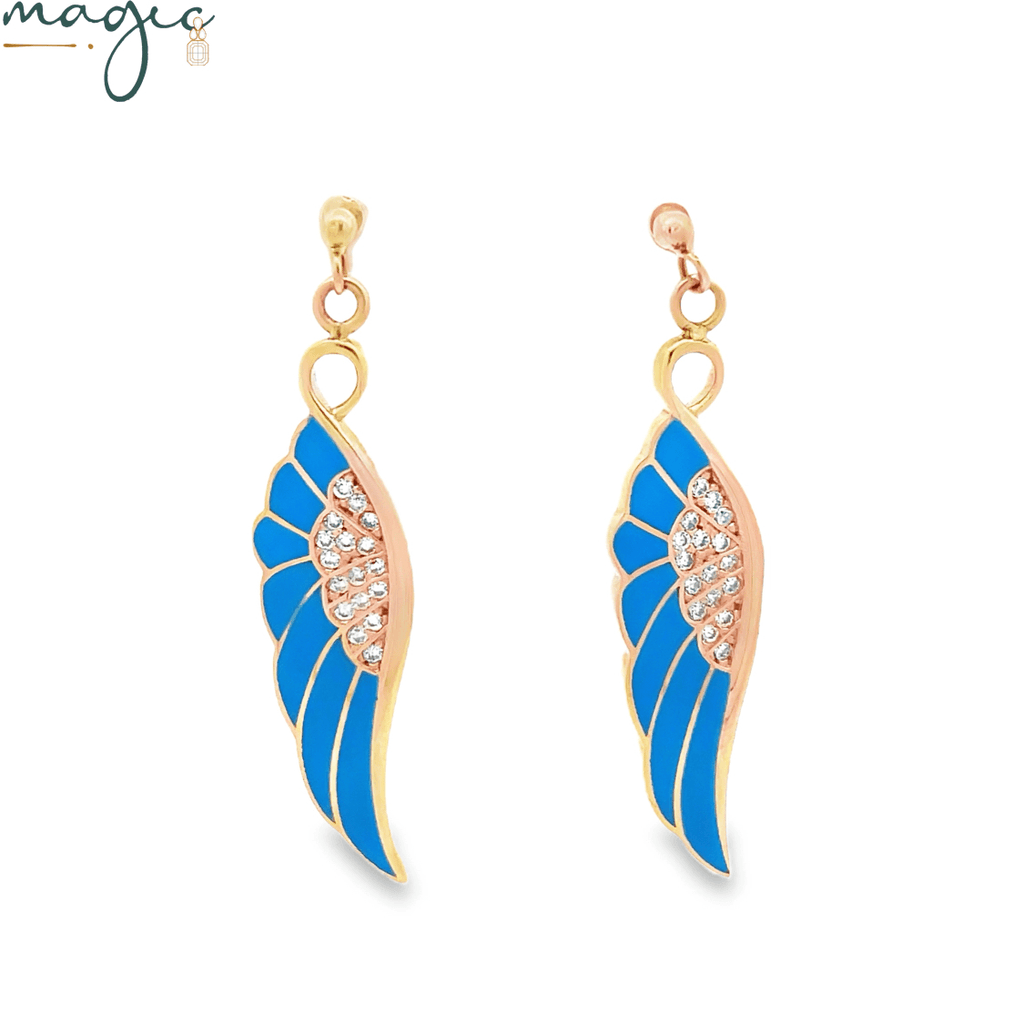 The Aqua Enamel Earings