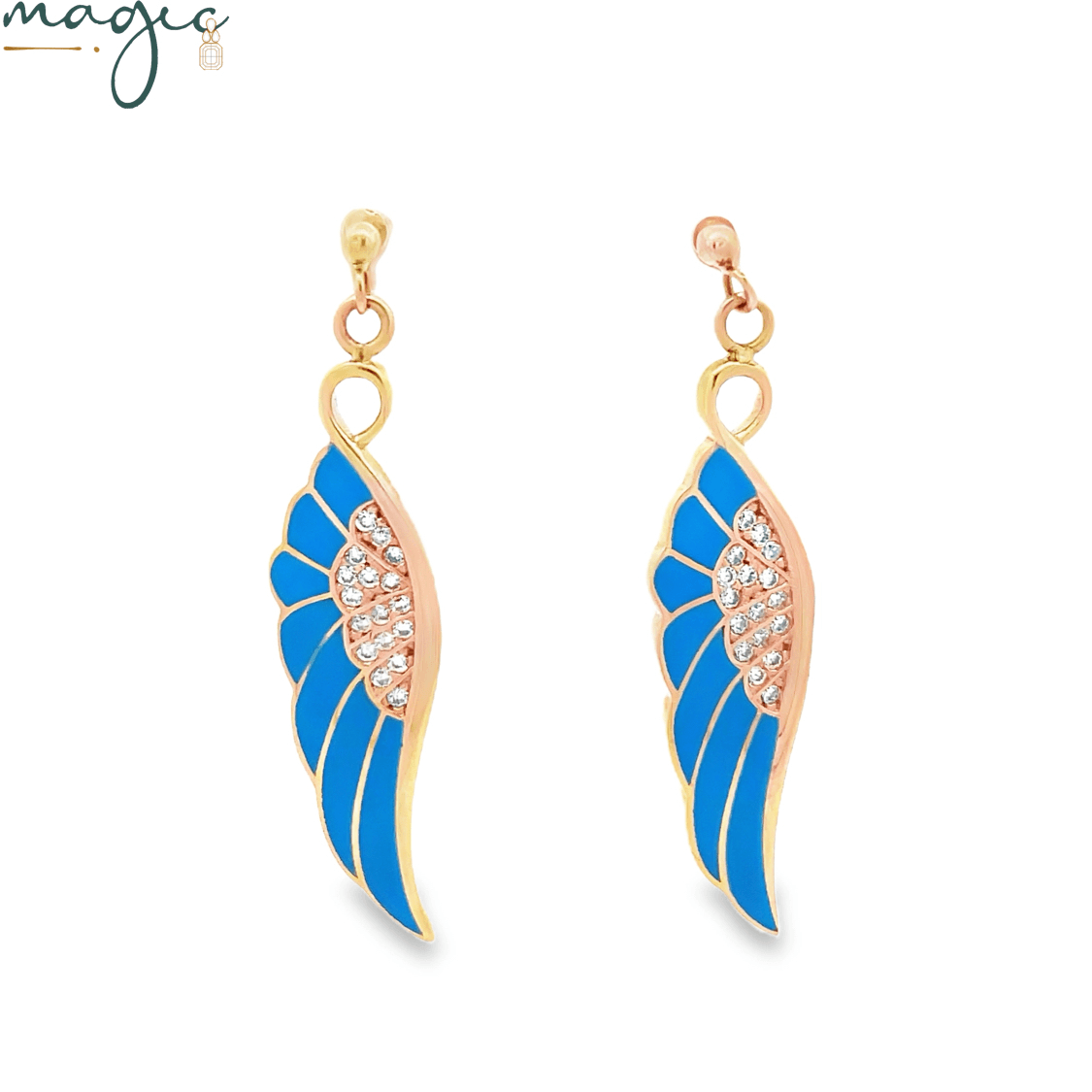 The Aqua Enamel Earings
