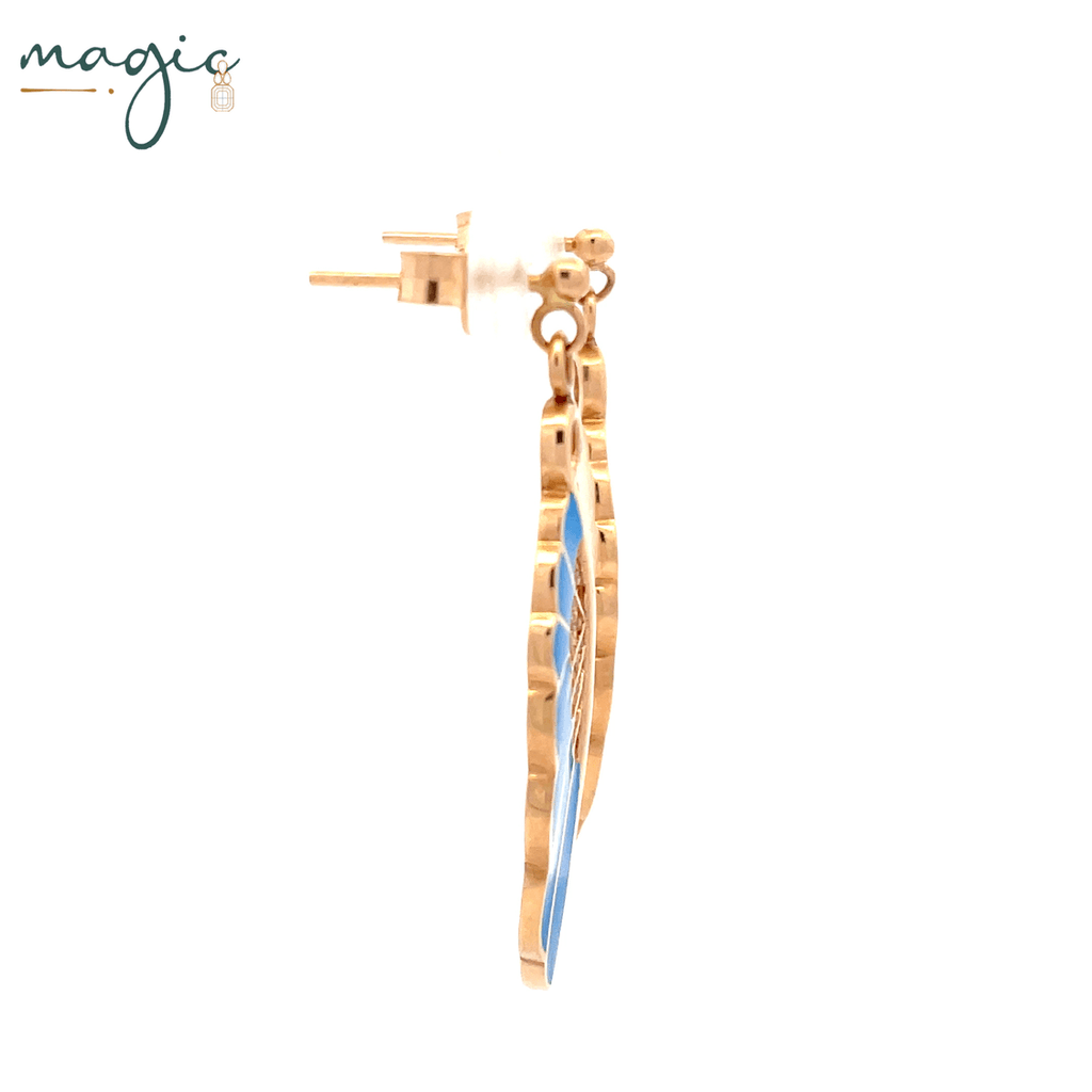The Aqua Enamel Earings