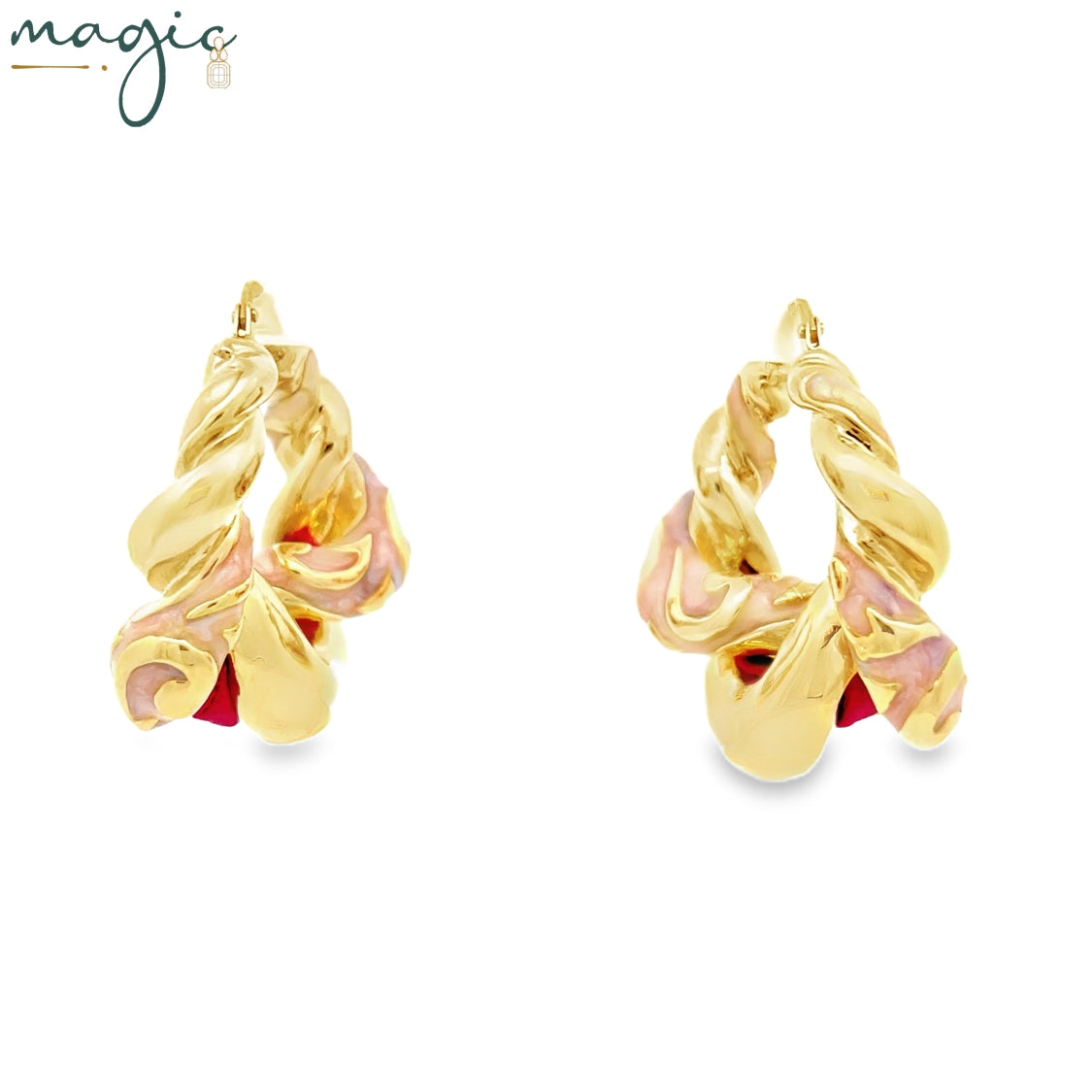 The Golden Twist Earings