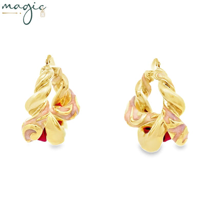 The Golden Twist Earings