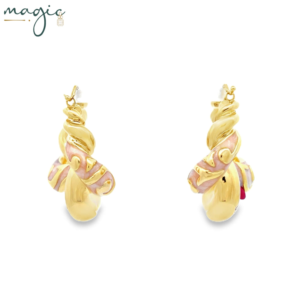 The Golden Twist Earings