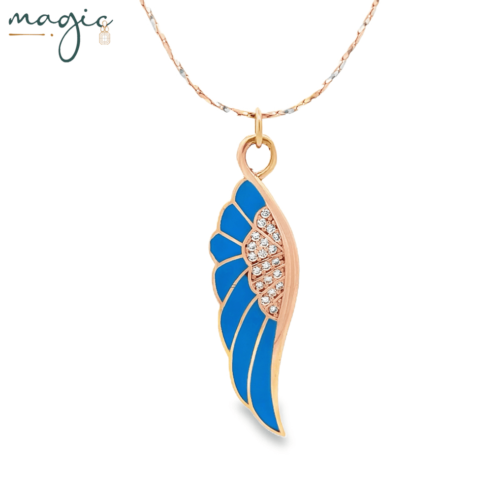 The Aqua  Enamel Pendent
