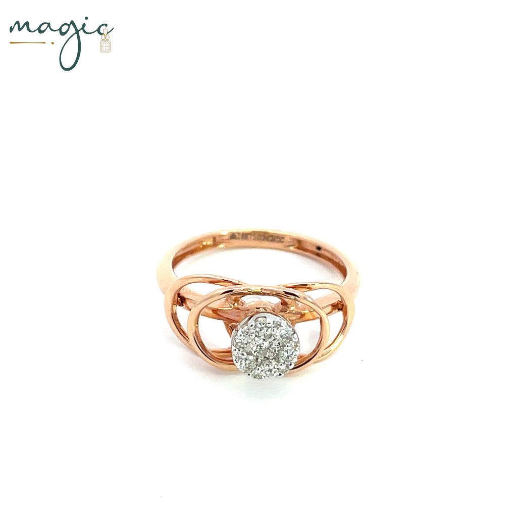 Magic Interwinning Glorious Flower  Diamond Ring