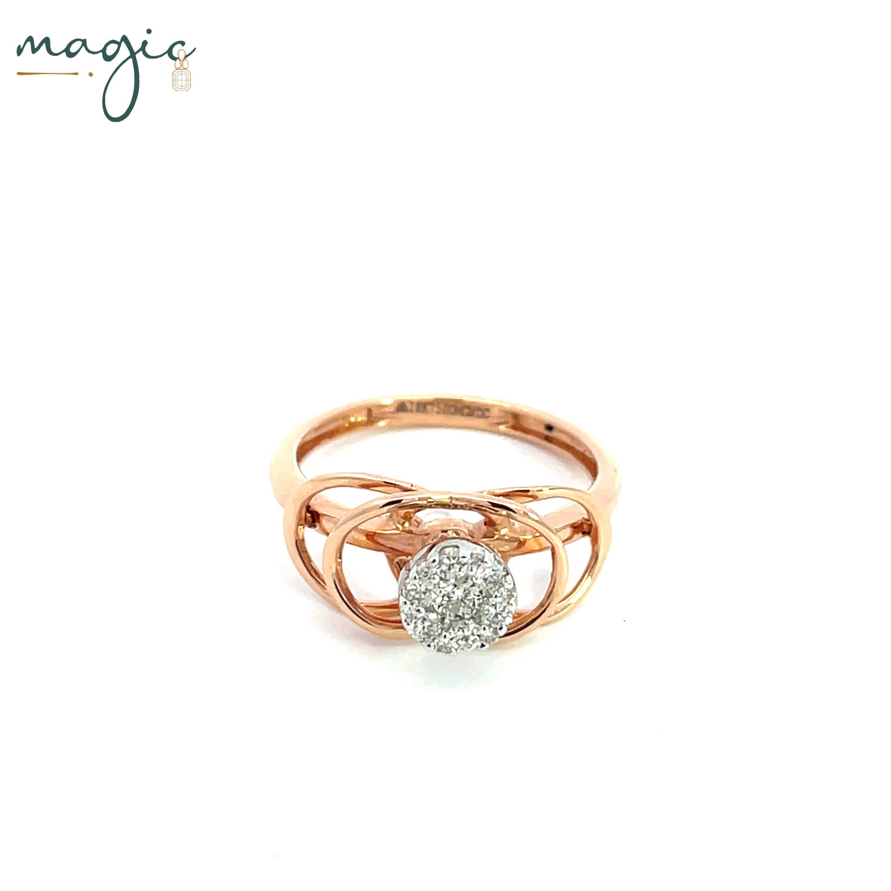 Magic Interwinning Glorious Flower  Diamond Ring